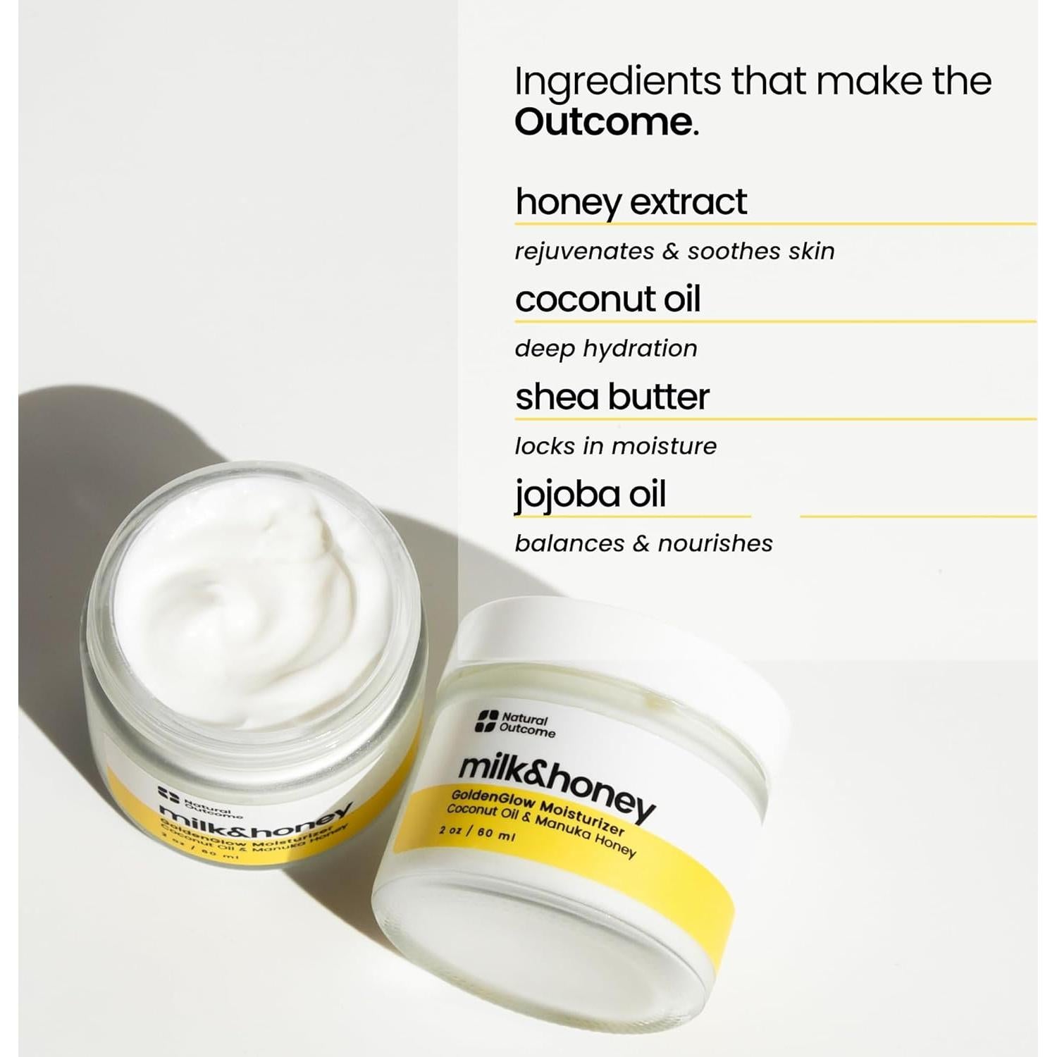 Crema Hidratante de Leche y Miel Natural Outcome 159g