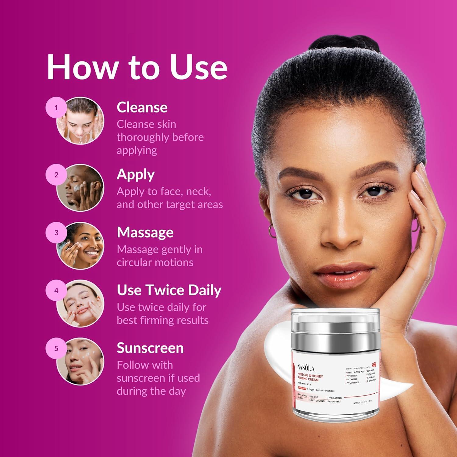 Crema Reafirmante Nasola Hibisco y Miel 55ml - Antienvejecimiento