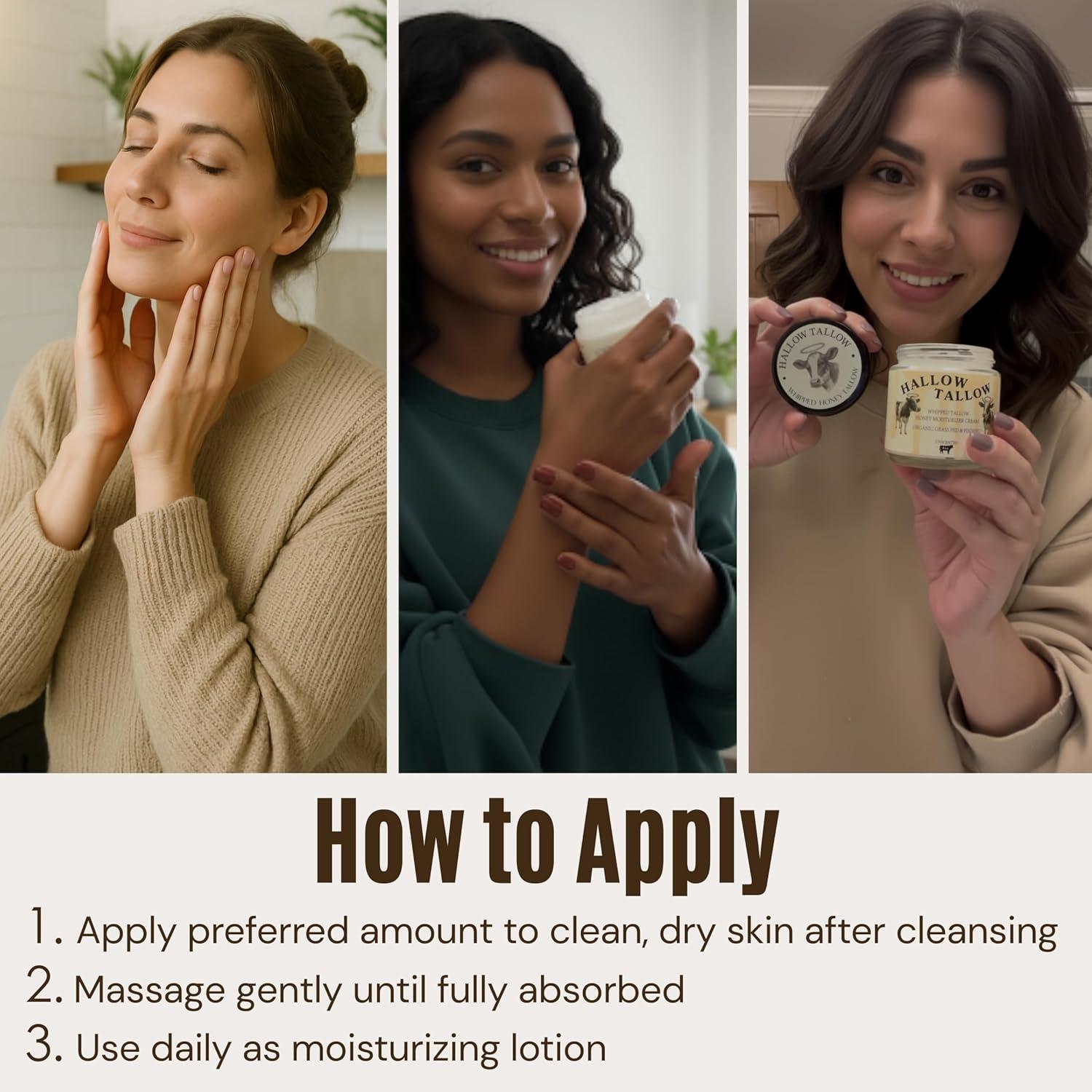 Hidratante de Sebo Batido Hallow Tallow 113g - Natural con Miel