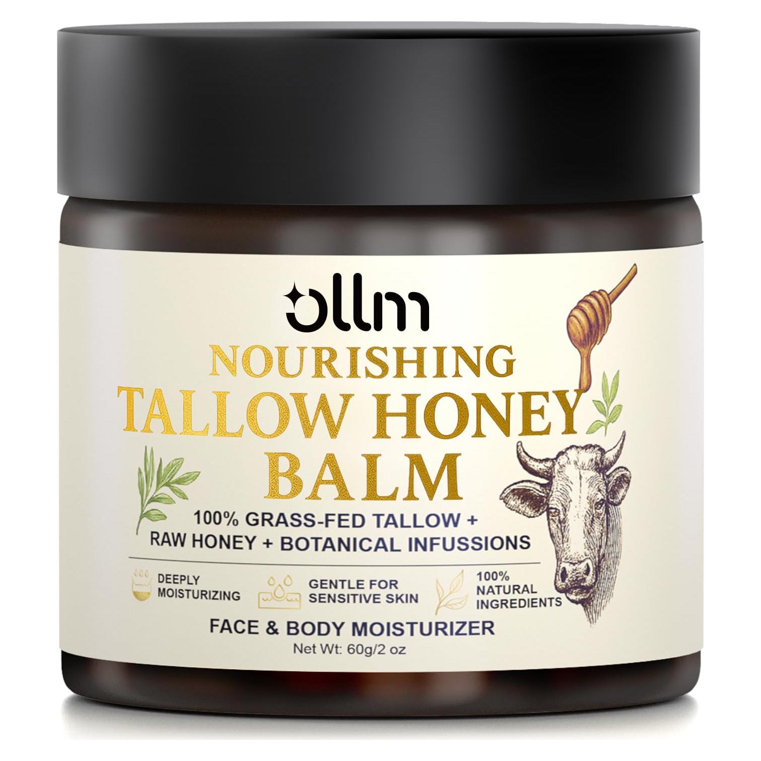 Bálsamo Hidratante Facial OLLM de Grasa de Res y Miel 50g