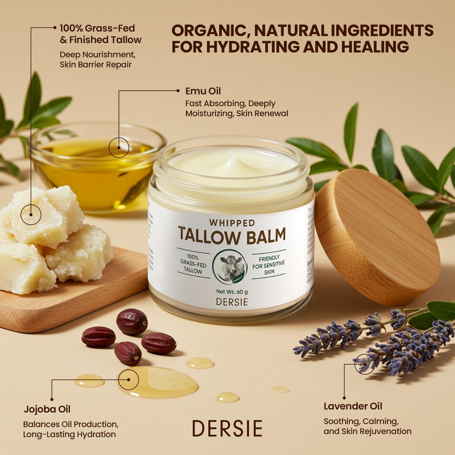 Crema de Tallow Batido Dersie 59.83 g - Hidratante Natural