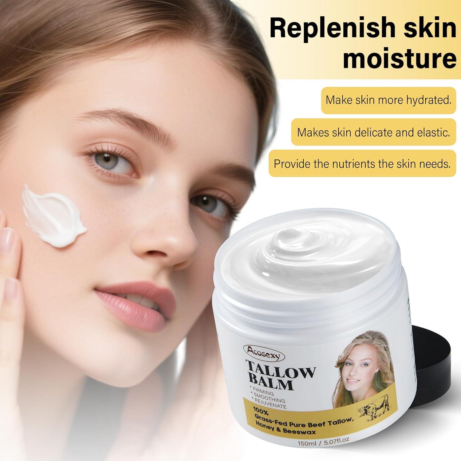 Bálsamo Hidratante Facial Acosexy 143.4 g - Sebo de Res Orgánico