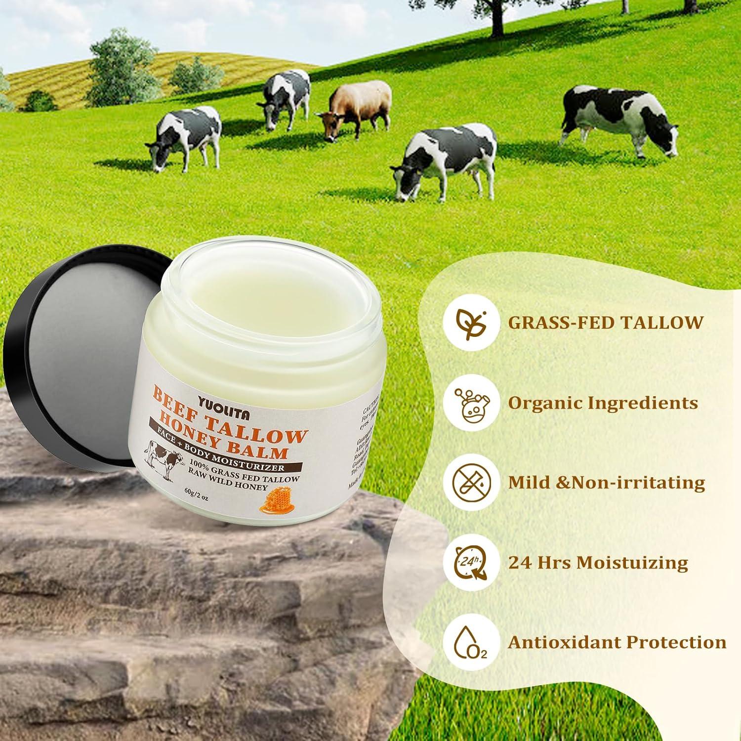 Bálsamo Hidratante Natural YUOLITA de Grasa de Res y Miel 56.7g