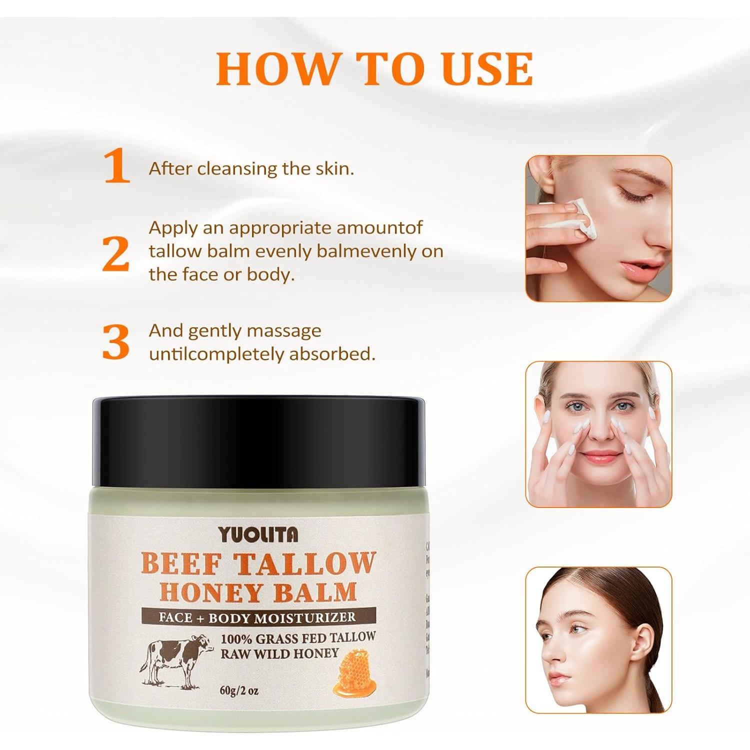 Bálsamo Hidratante Natural YUOLITA de Grasa de Res y Miel 56.7g