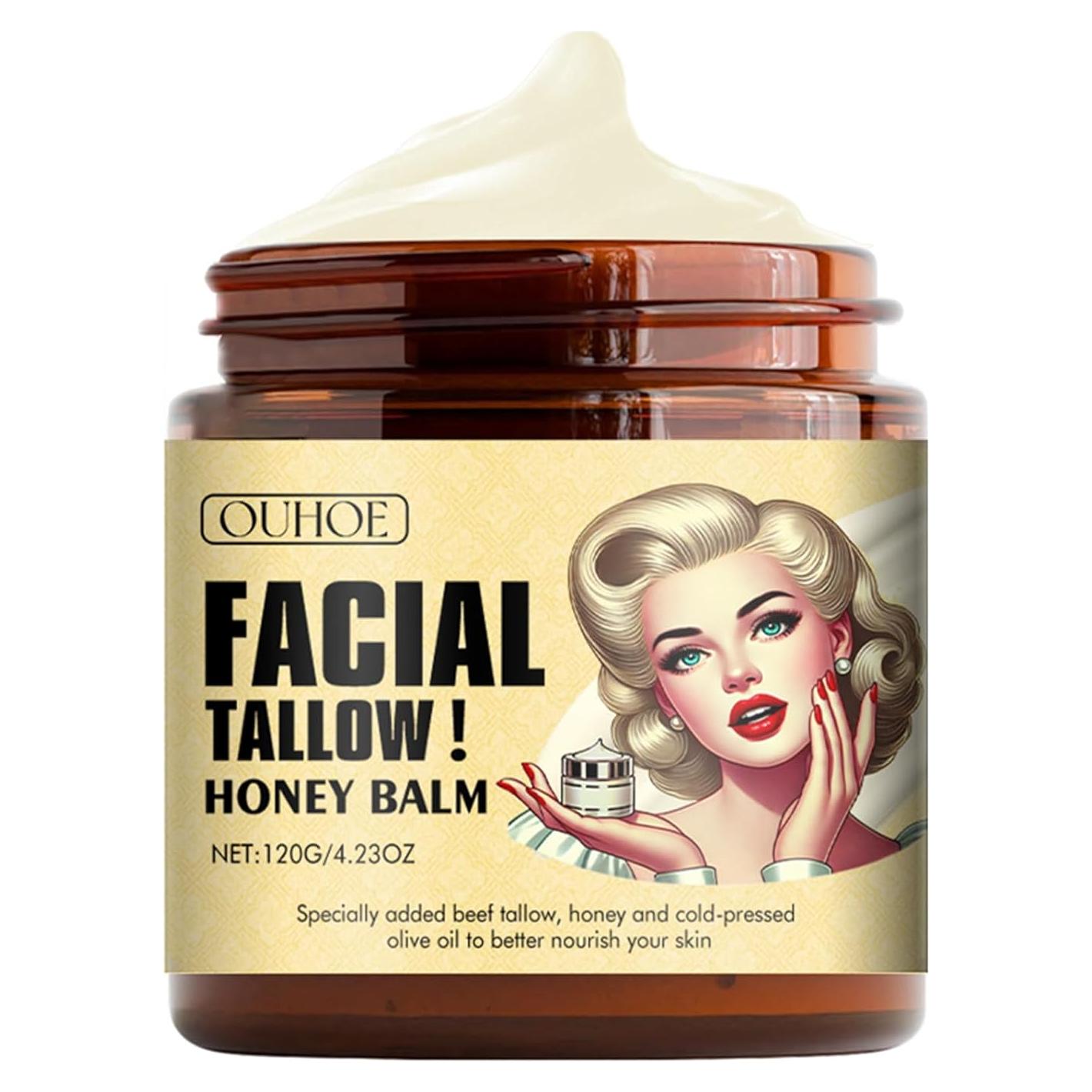 Bálsamo Hidratante Facial YJLYQF con Sebo y Miel 120g