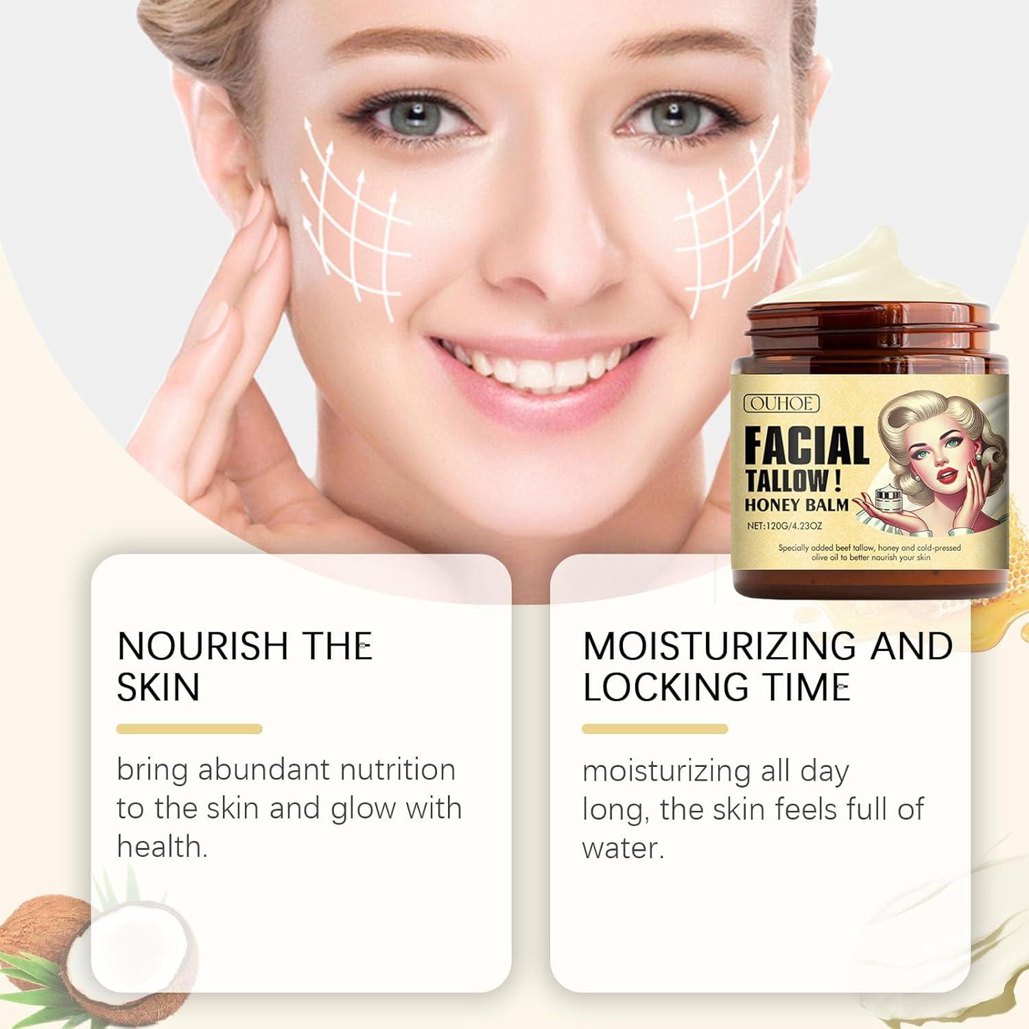 Bálsamo Hidratante Facial YJLYQF con Sebo y Miel 120g