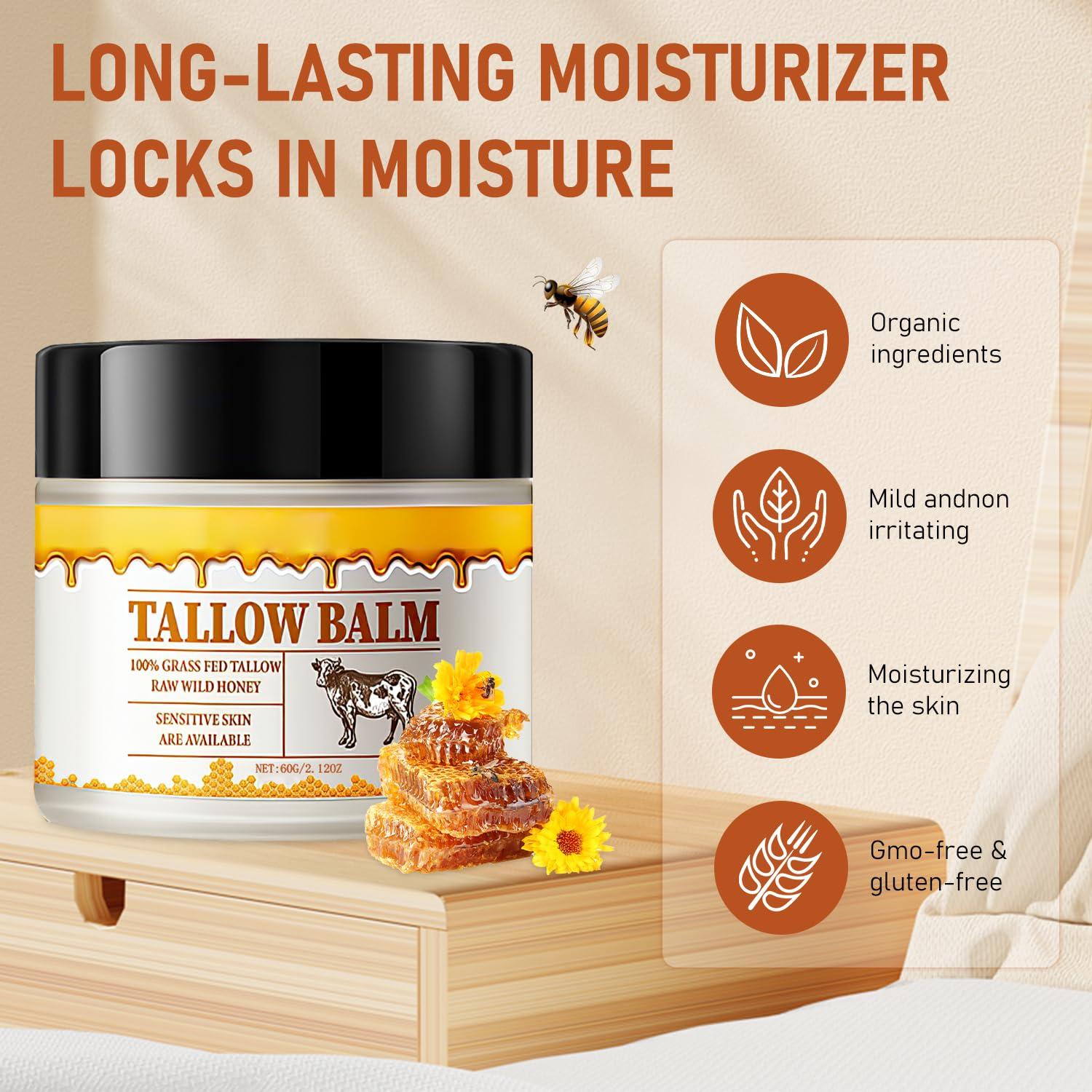 Bálsamo de Sebo y Miel Vizela 60g - Hidratante Facial Natural