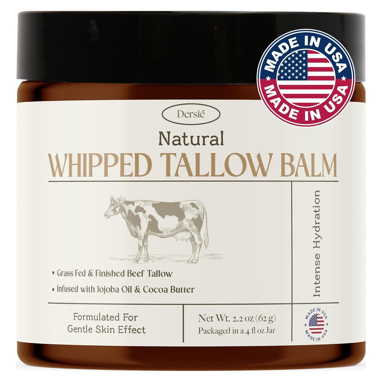 Bálsamo de Tallow Dersie 100% Orgánico para Piel Seca 198g