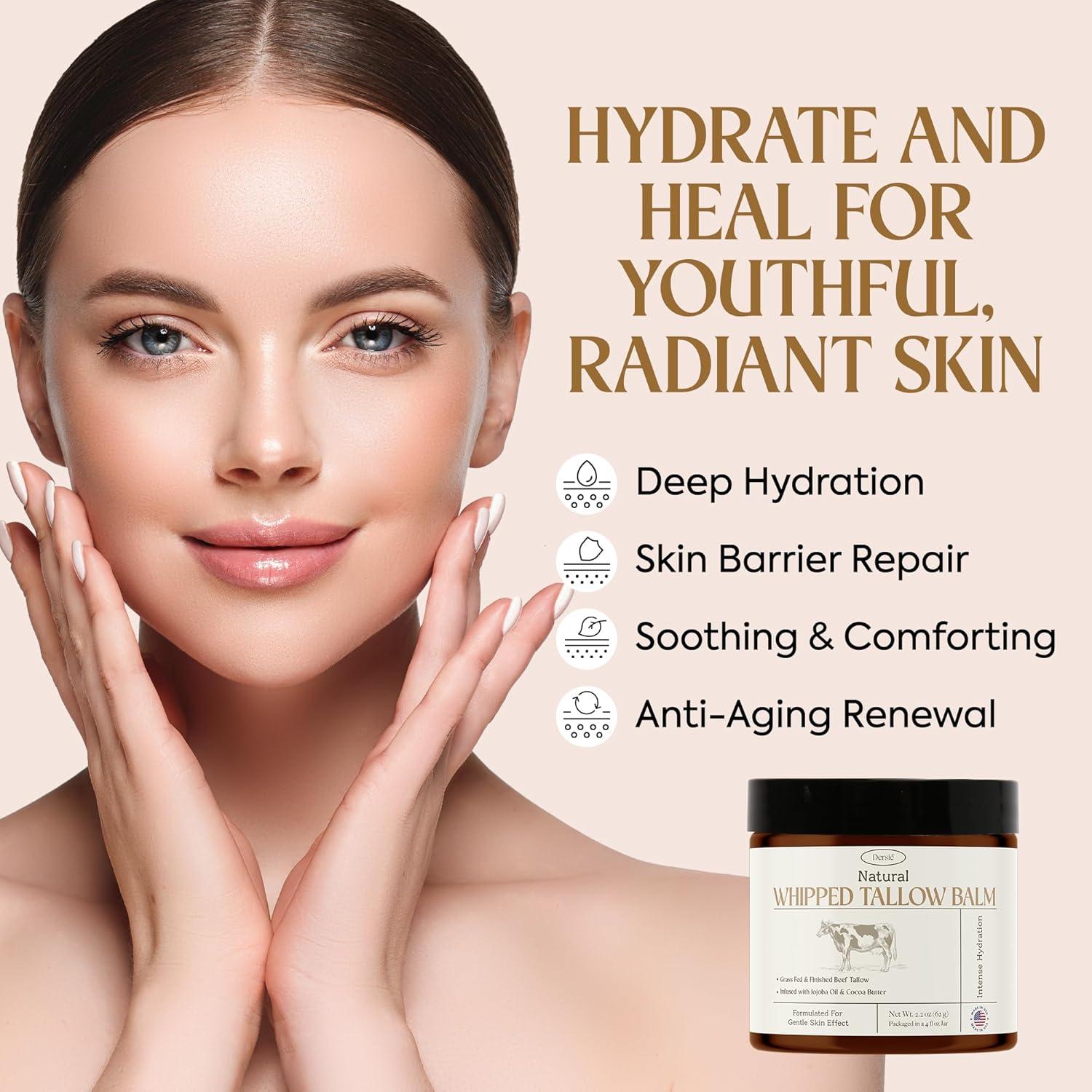 Bálsamo de Tallow Dersie 100% Orgánico para Piel Seca 198g