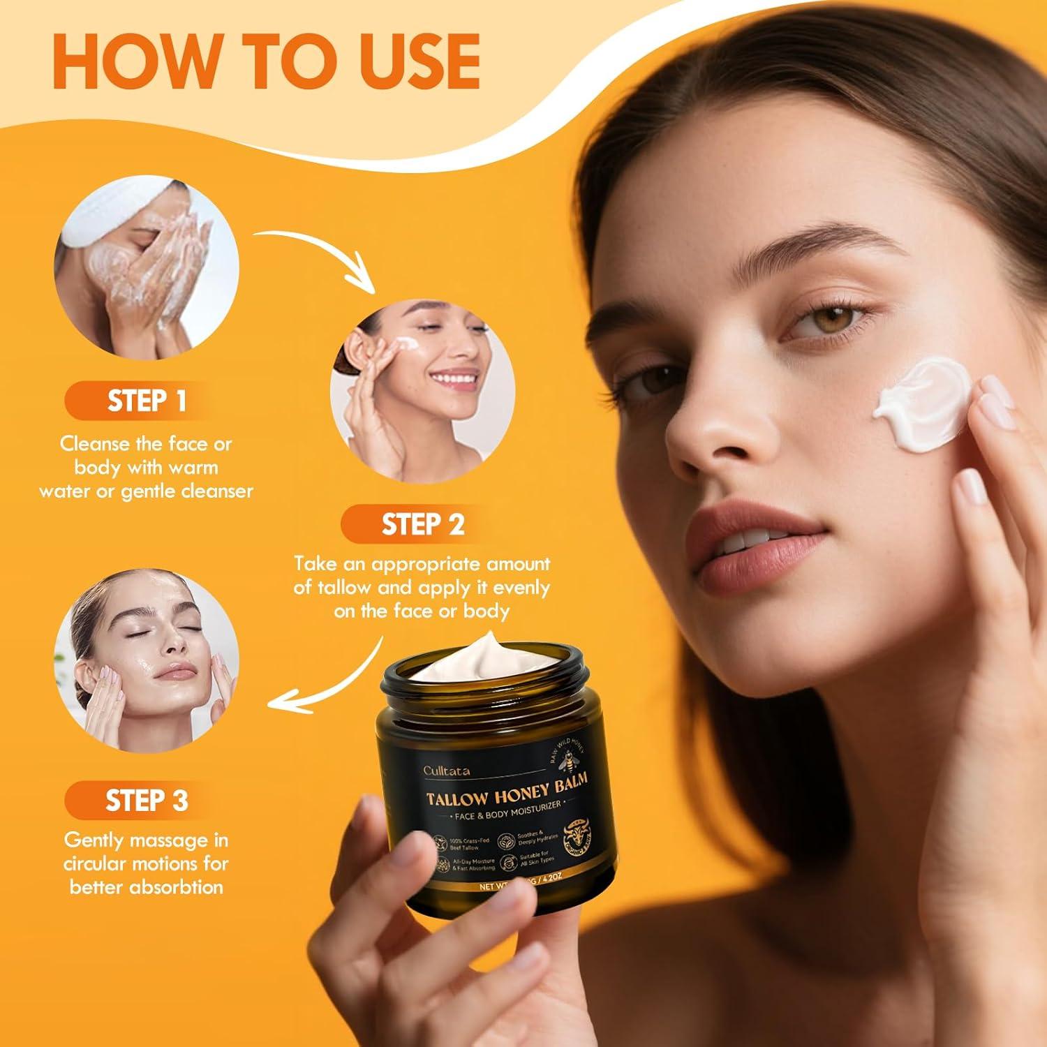 Bálsamo Hidratante Natural Culltata 119g - Grasa de Res y Miel