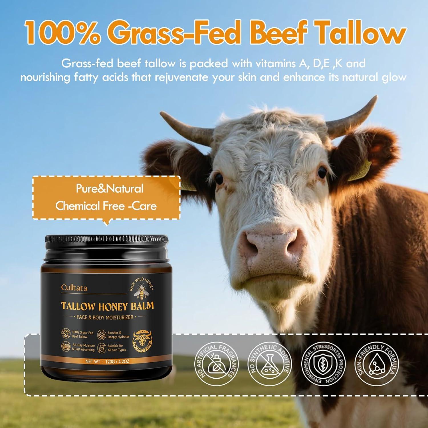 Bálsamo Hidratante Natural Culltata 119g - Grasa de Res y Miel