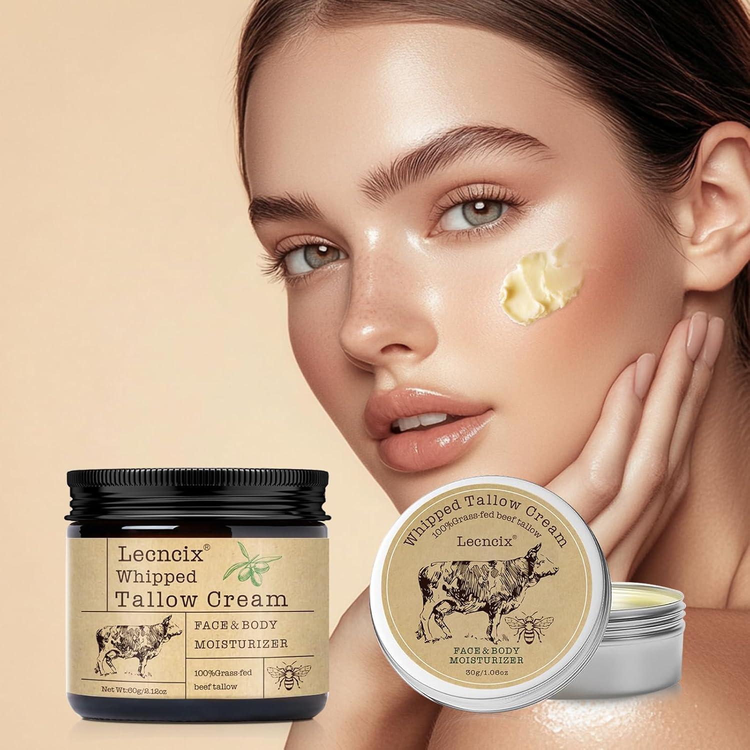 Set 2PC Grasa de Res Natural Lecncix 60g + 28g Hidratante Piel