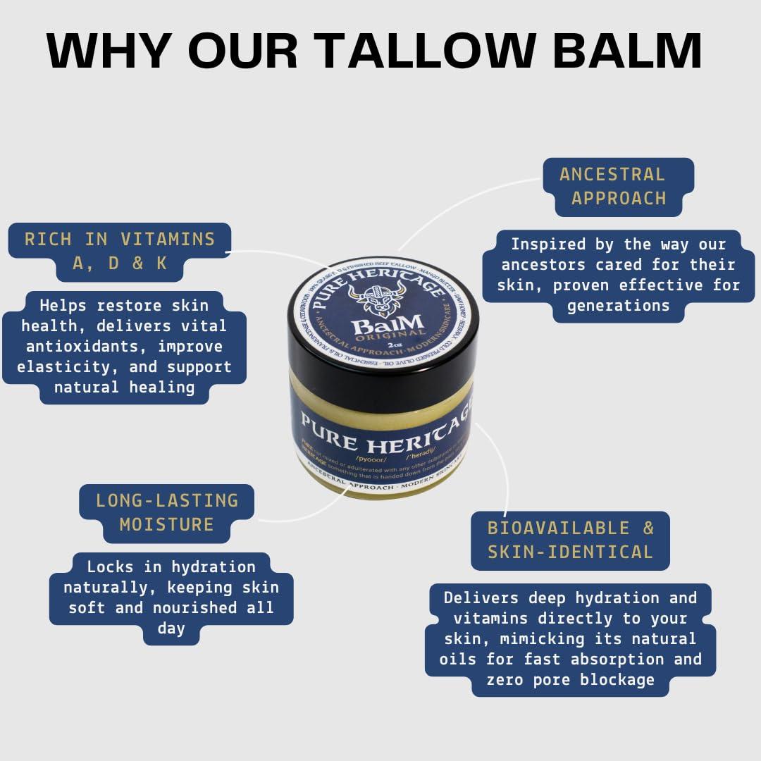 Bálsamo de Sebo Natural Pure Heritage - Hidratante 56.7g