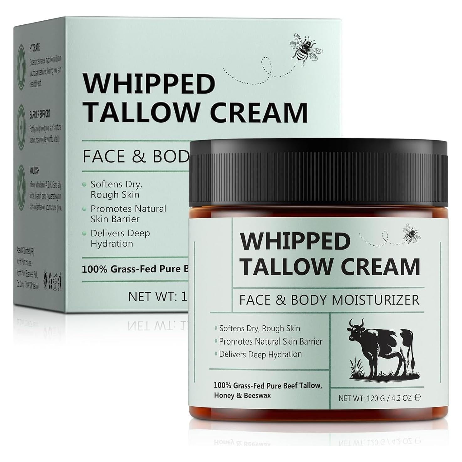 Crema Hidratante Facial y Corporal Loción de Grasa de Res con Miel 119 g