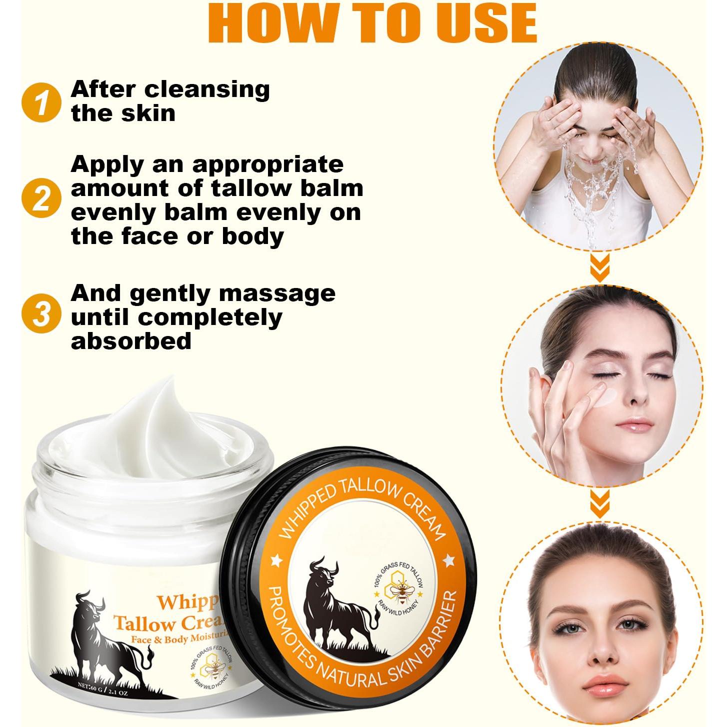 Crema Facial Hidratante Manteca de Res y Miel 140g