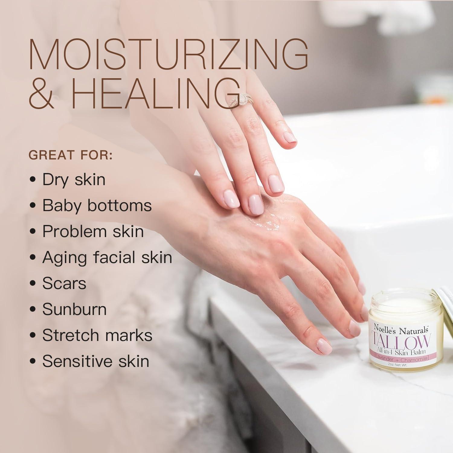 Bálsamo de Sebo Orgánico 56.7g - Lavanda y Manzanilla - Hidratante Multiusos