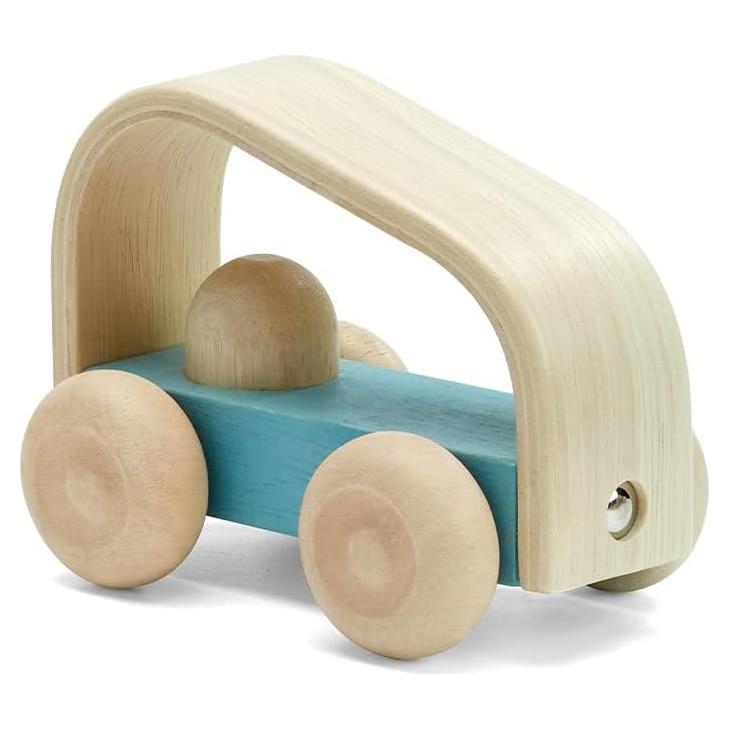 PlanToys Vroom Car Juguete de Empuje de Madera Ecológico