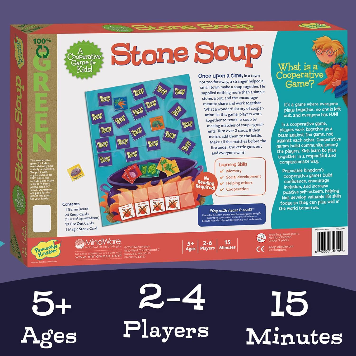 Juego de Mesa Cooperativo Stone Soup Peaceable Kingdom 2-6 Jugadores