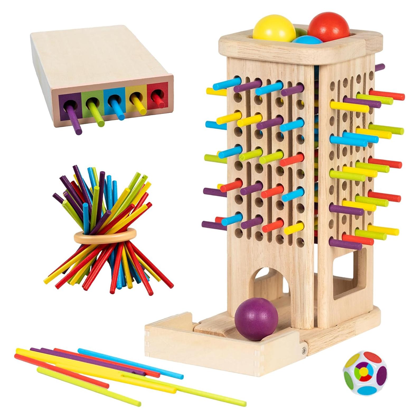 Juego de Mesa Montessori de Madera Domaxarts 3 en 1 para Niños