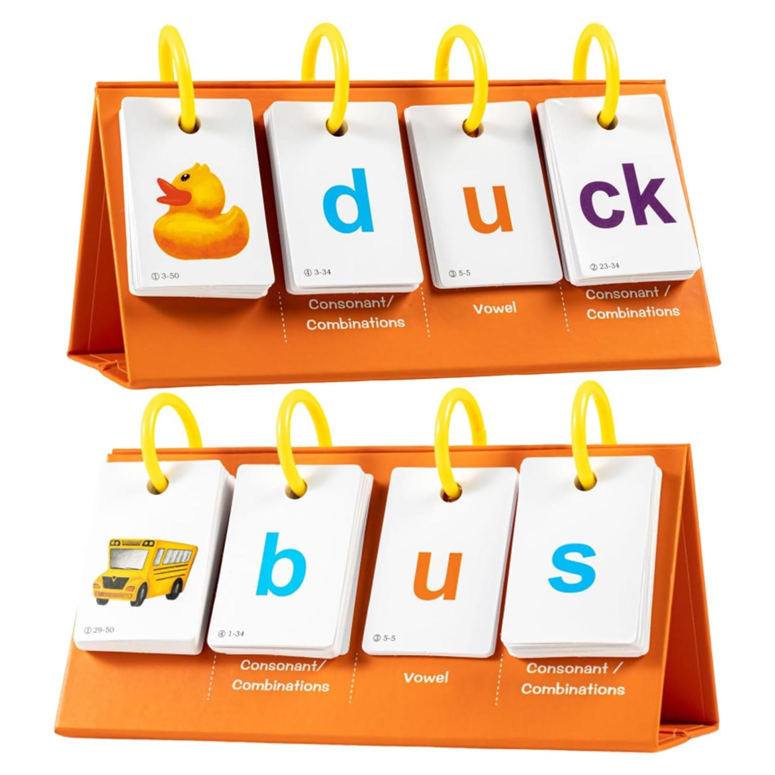 Tarjetas de Flash Fonéticas Alened para Aprender a Leer CVC