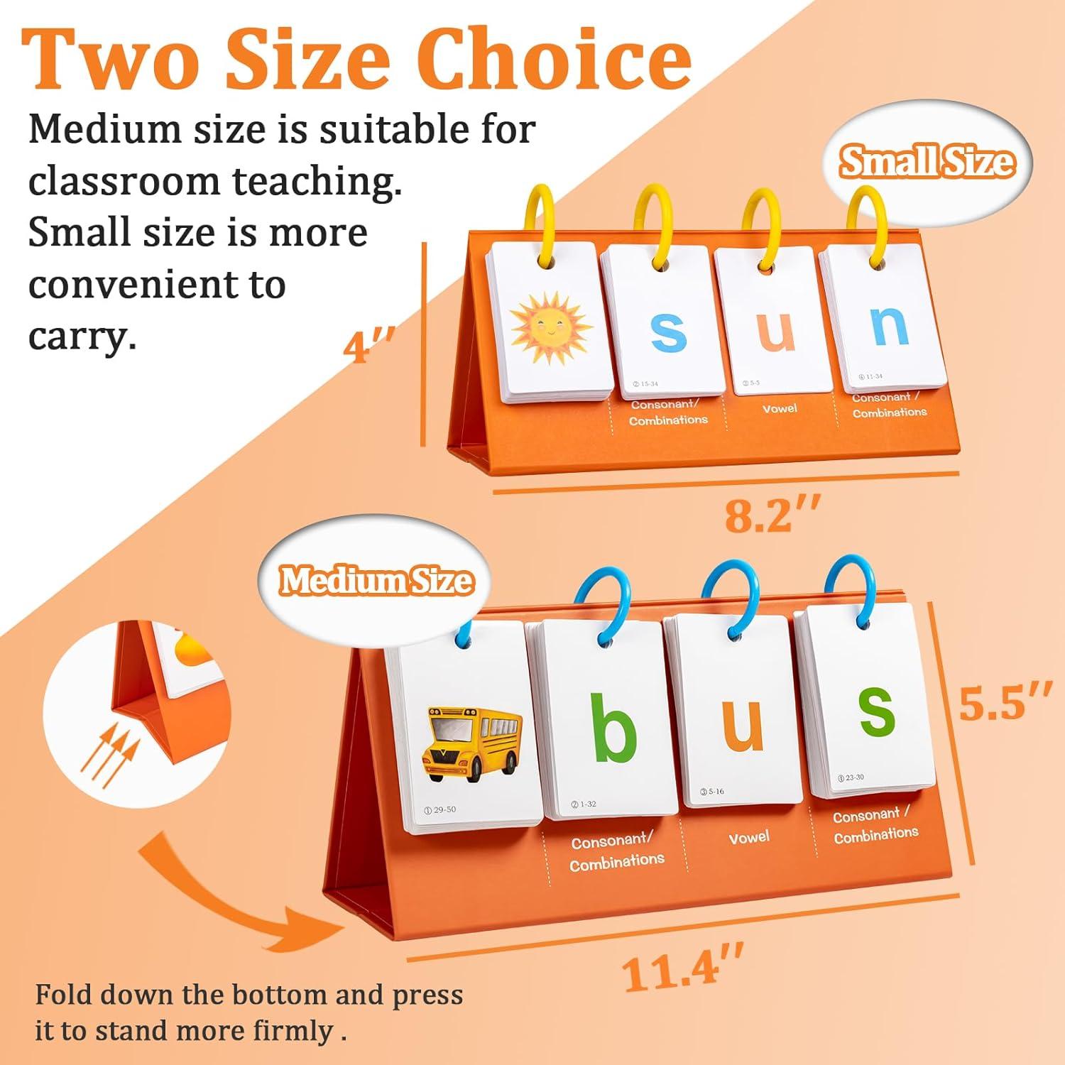 Tarjetas de Flash Fonéticas Alened para Aprender a Leer CVC