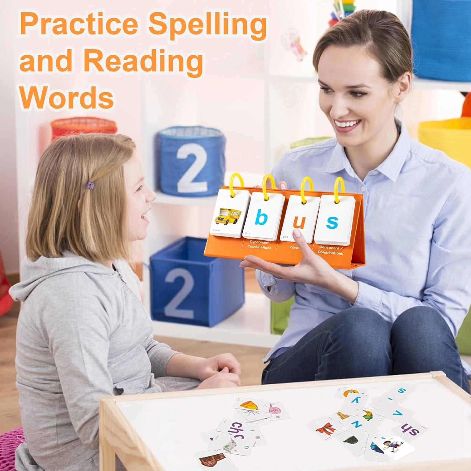 Tarjetas de Flash Fonéticas Alened para Aprender a Leer CVC