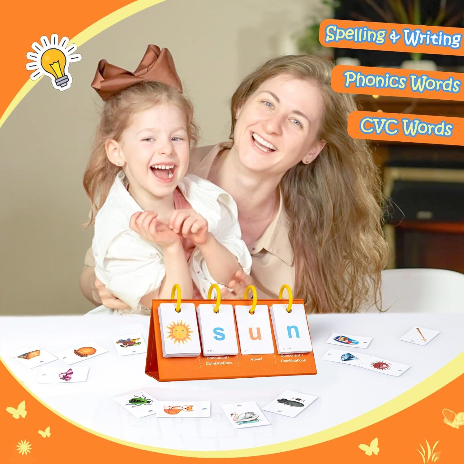 Tarjetas de Flash Fonéticas Alened para Aprender a Leer CVC