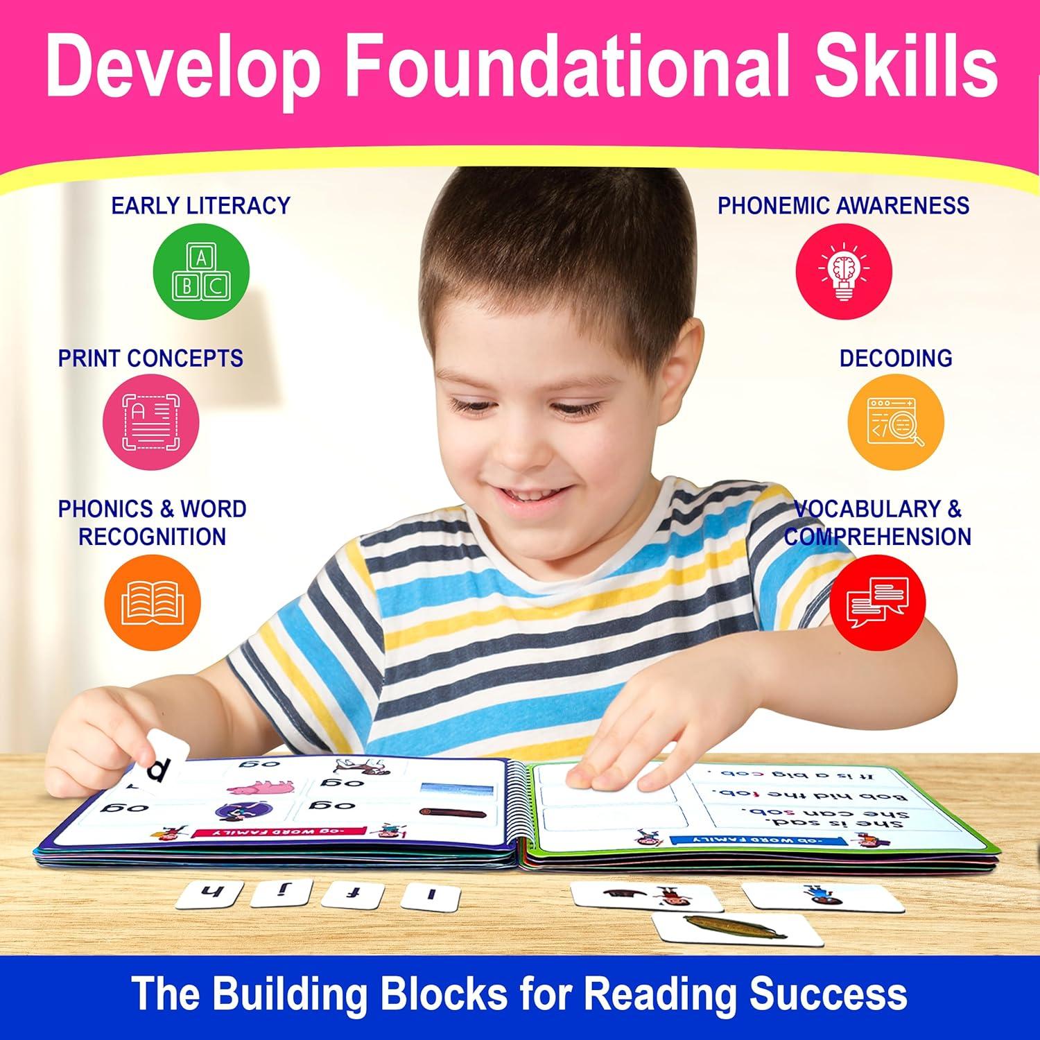 Conjunto de Libros Ocupados KIDDIEWIZE para Aprender a Leer 3-10 Años