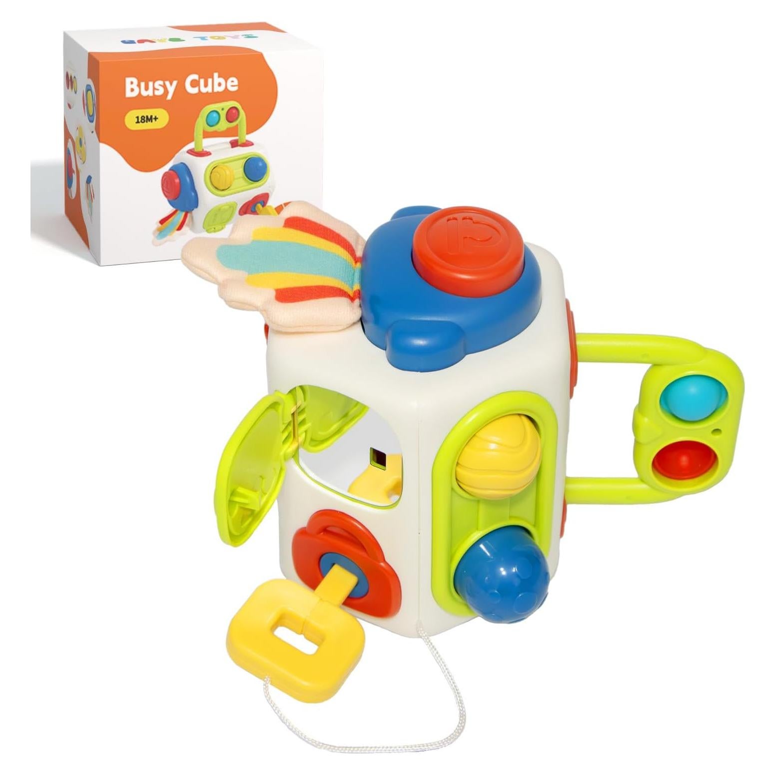 Cubo Sensorial UTOPLIKEY 10 en 1 para Niños 18M+, Juguete Montessori