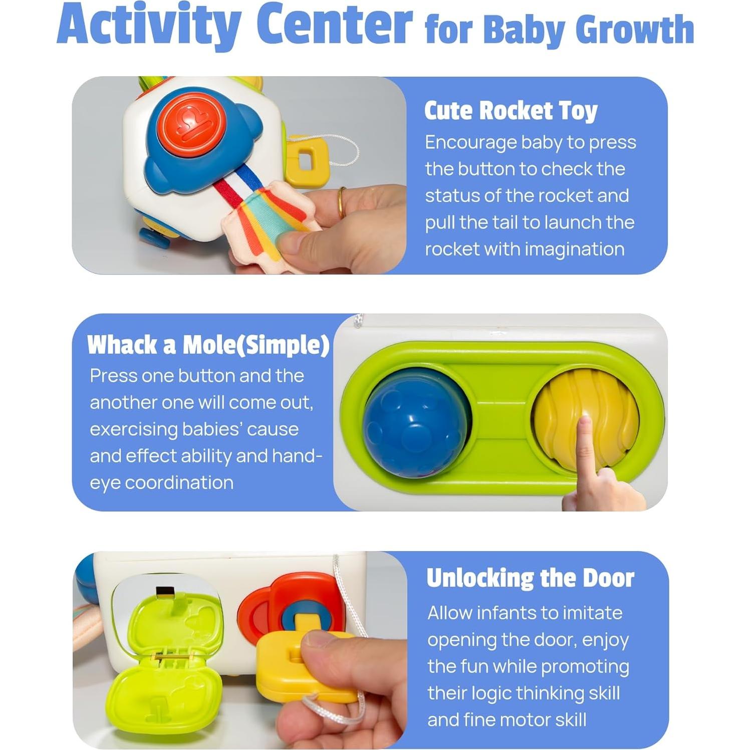 Cubo Sensorial UTOPLIKEY 10 en 1 para Niños 18M+, Juguete Montessori