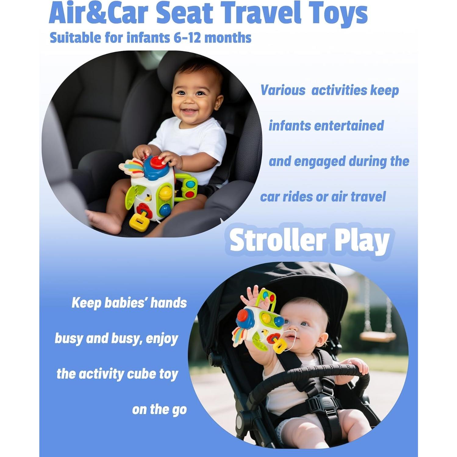 Cubo Sensorial UTOPLIKEY 10 en 1 para Niños 18M+, Juguete Montessori