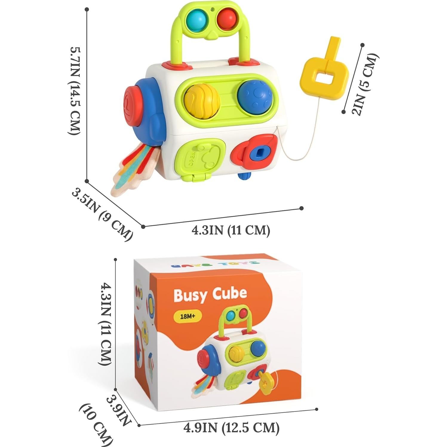 Cubo Sensorial UTOPLIKEY 10 en 1 para Niños 18M+, Juguete Montessori