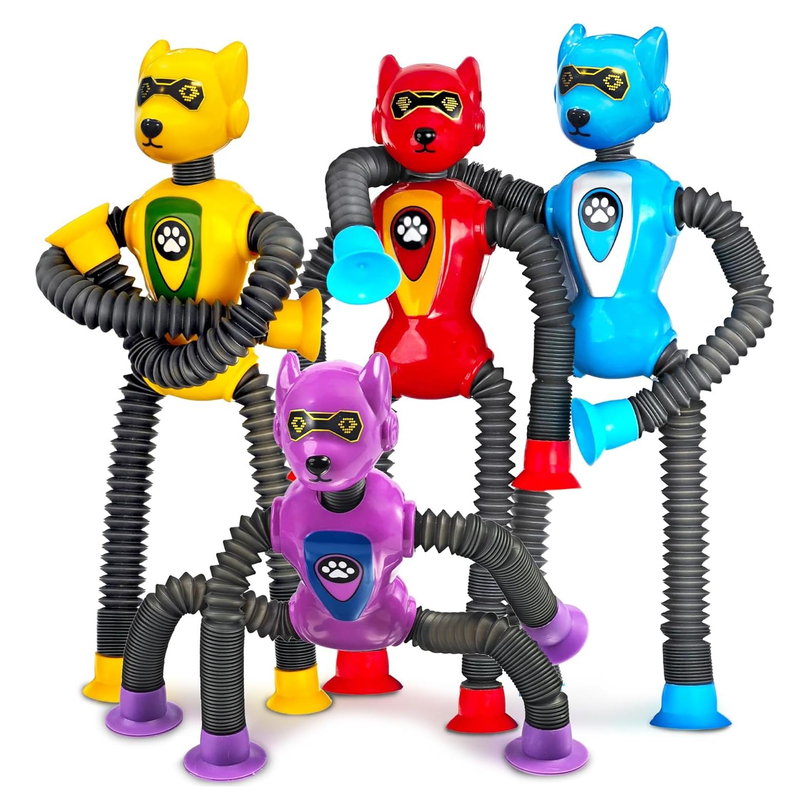 Juguete Sensorial Robot Perro CHESLICR 4PC para Niños 3-8 Años