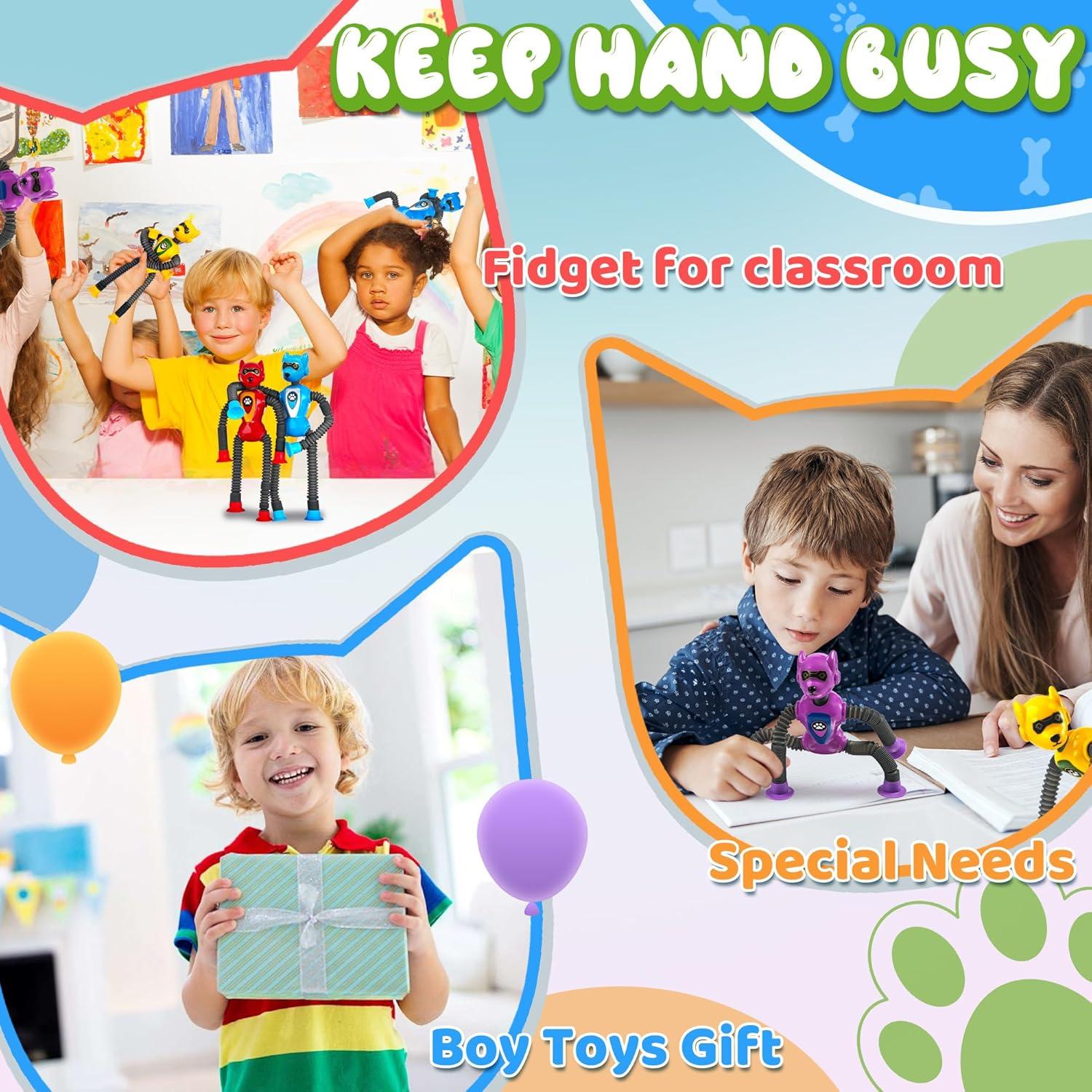 Juguete Sensorial Robot Perro CHESLICR 4PC para Niños 3-8 Años