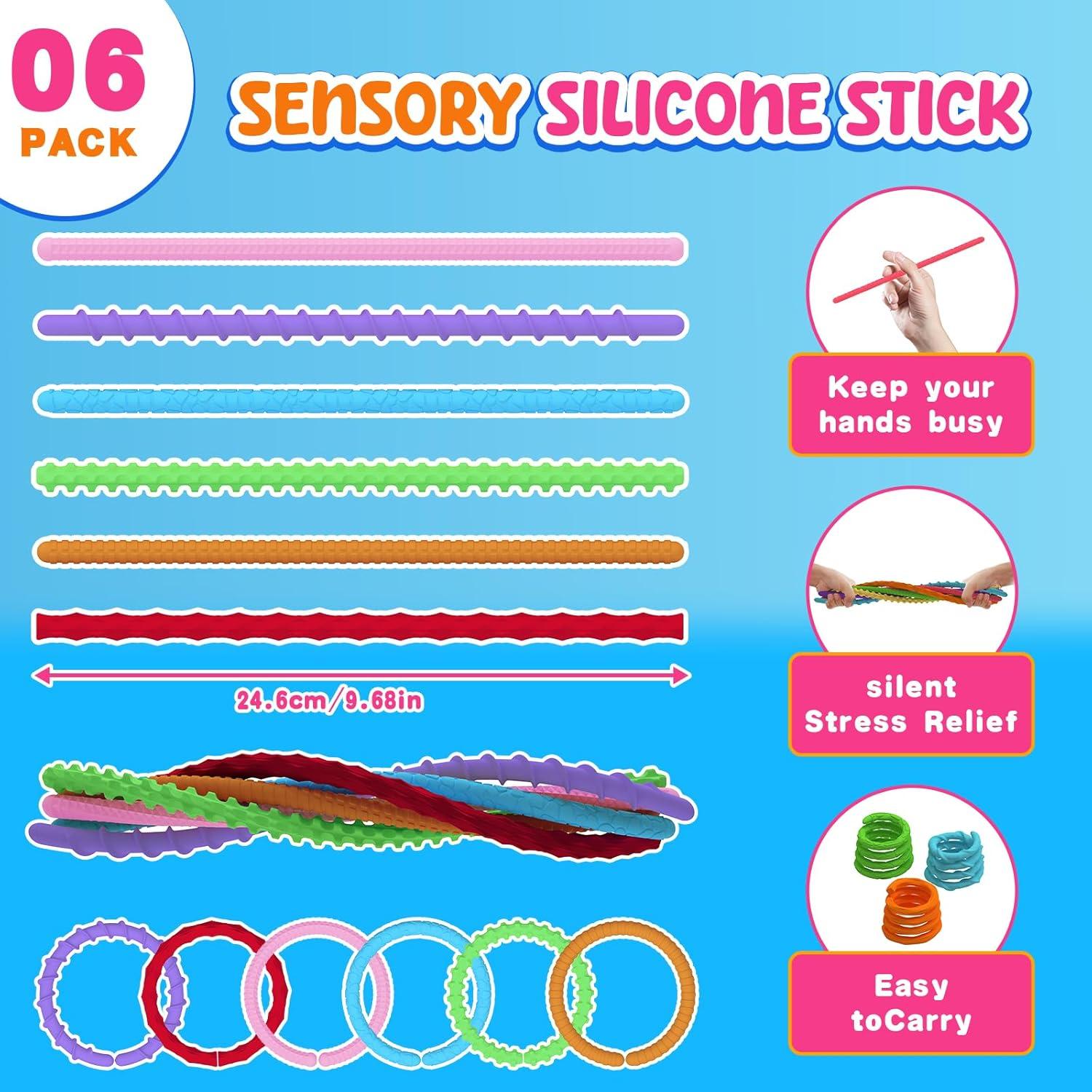 Juguetes Sensoriales Texturizados Drephere - Paquete de 6 Palos