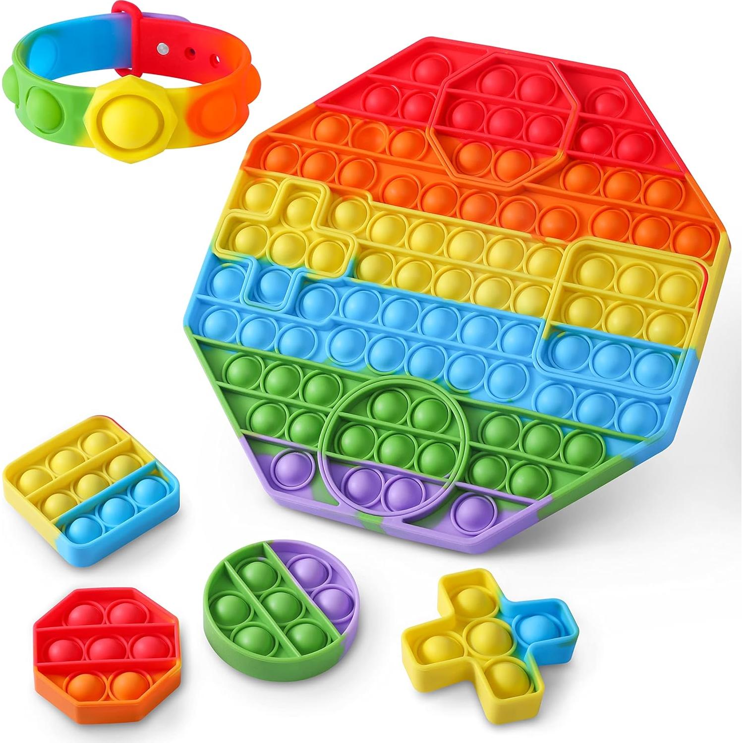 Juguete Fidget Pop Coincidente con Pulsera Arcoíris - Treycer