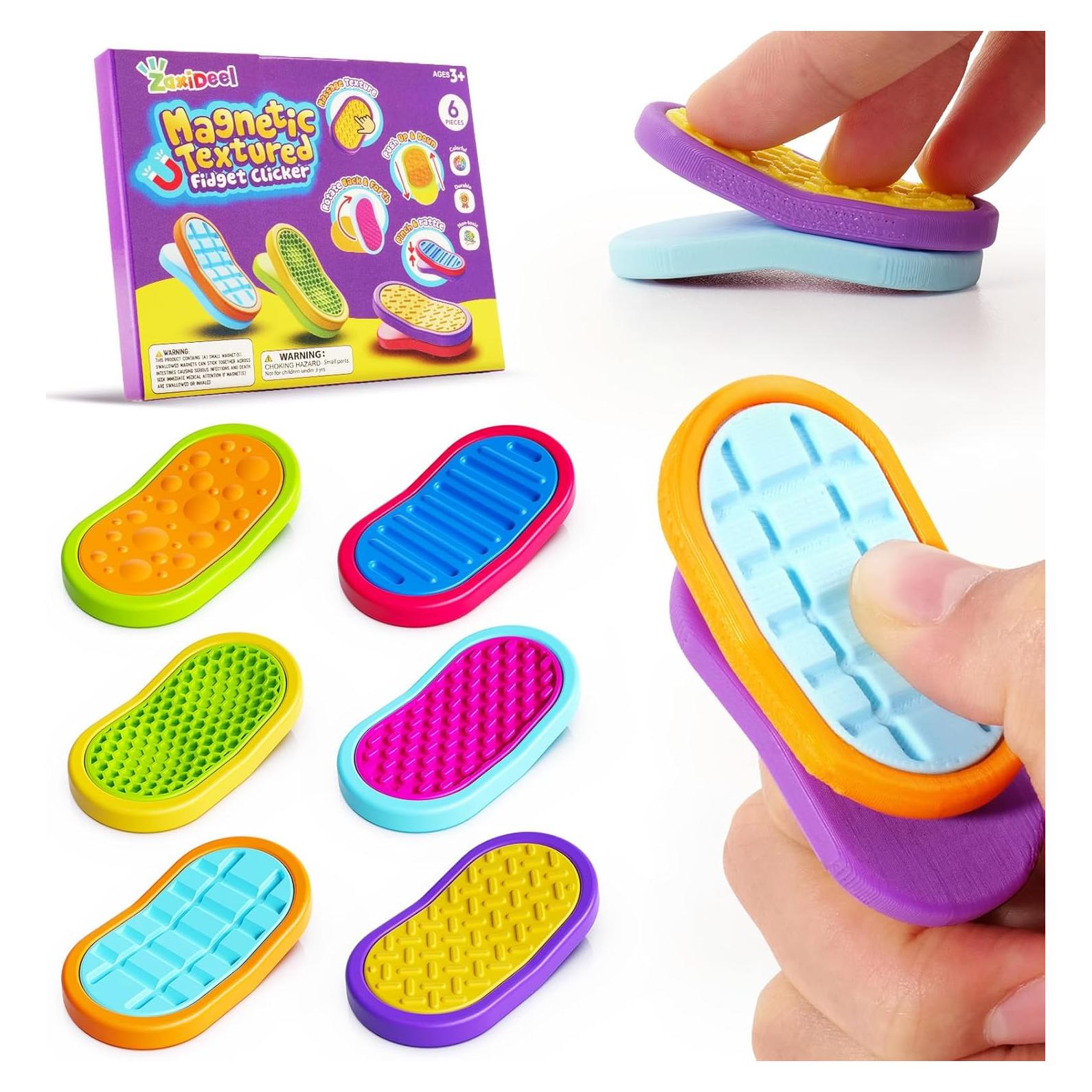 Juguetes Antiestrés Magnéticos 3D - Paquete de 6 Piezas