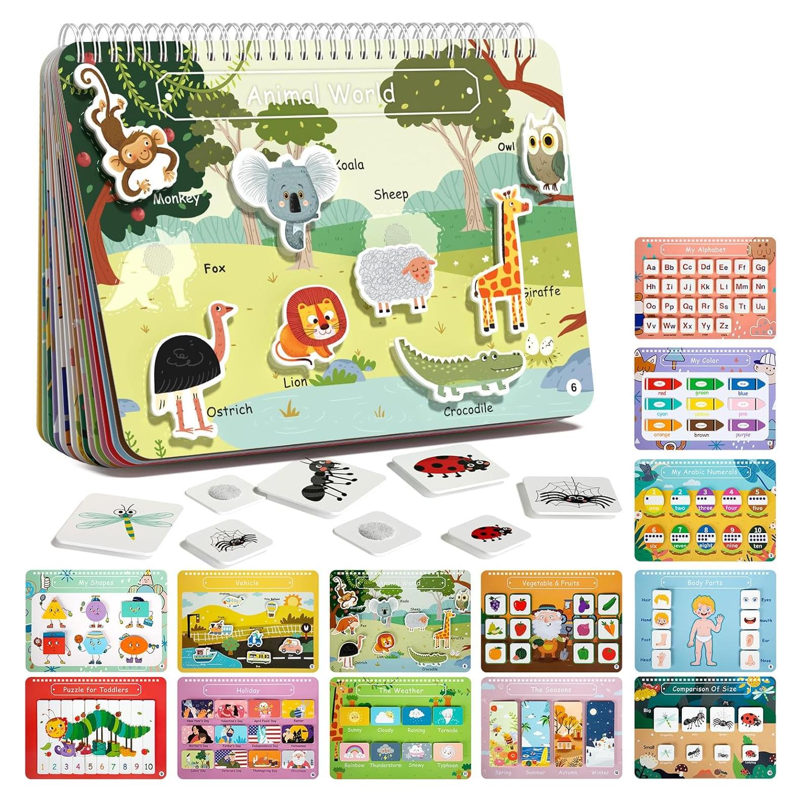 Libro Ocupado Freebear Mundo Animal para Niños 2-3 Años