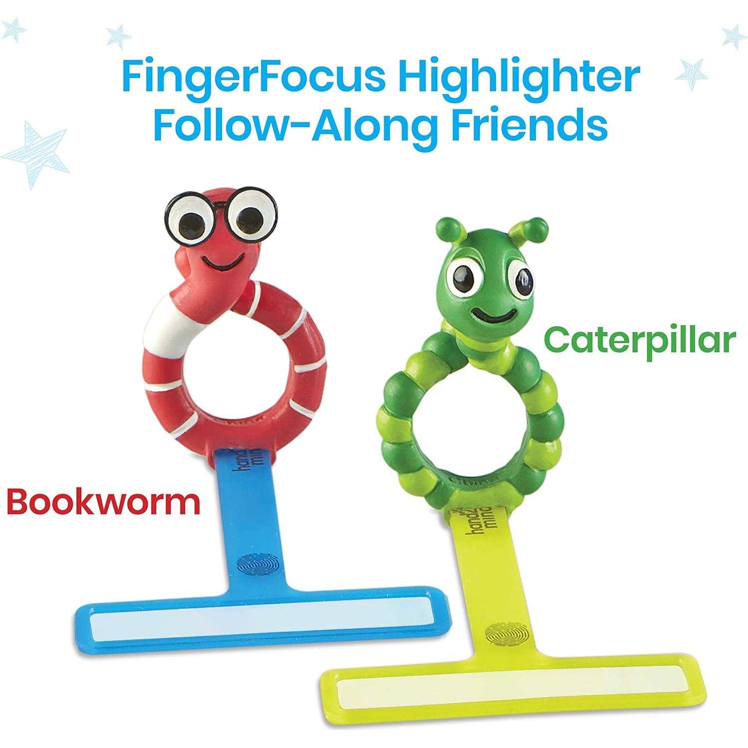 Tiras de Lectura Guiada FingerFocus hand2mind para Niños