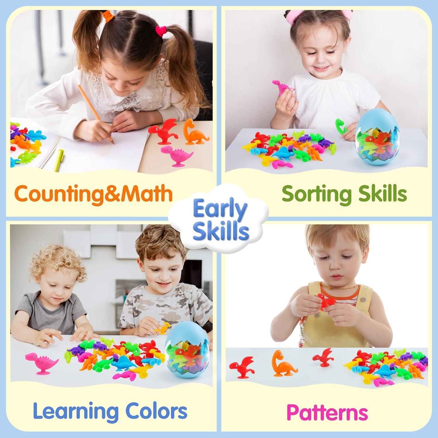 Tazas de Succión de Dinosaurios Tepear - 16 Piezas para Bebés