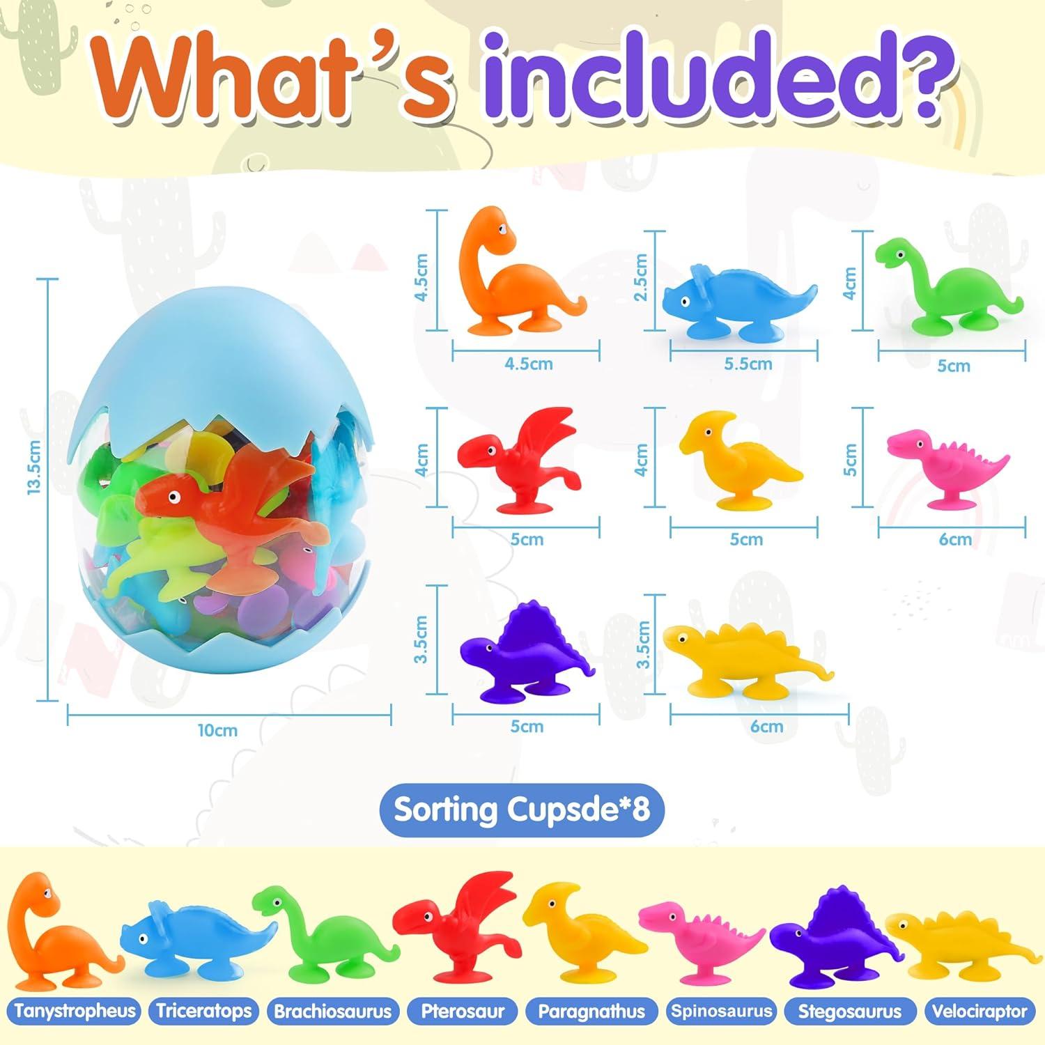 Tazas de Succión de Dinosaurios Tepear - 16 Piezas para Bebés