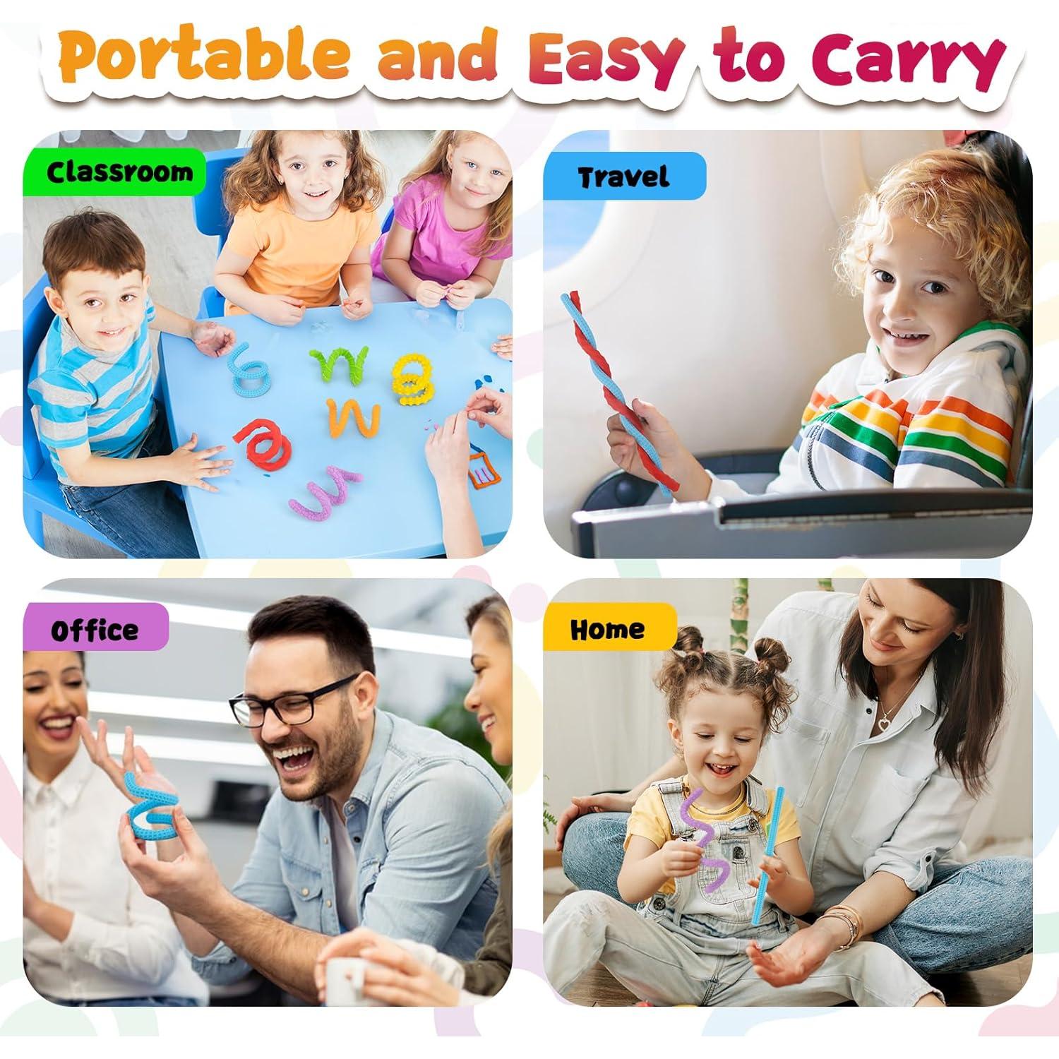 Juguetes Antiestrés de Silicona 6 Piezas para Niños y Adultos