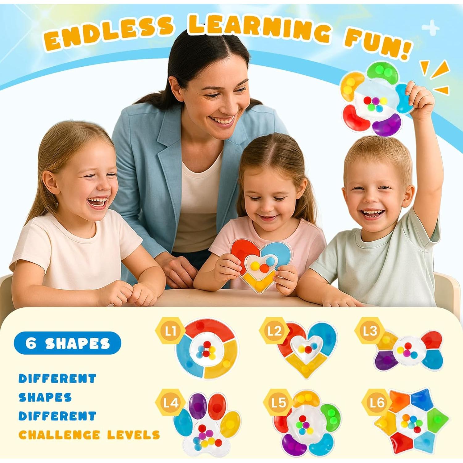 Juguetes de Clasificación de Color LOVESTOWN 6 Piezas para Niños