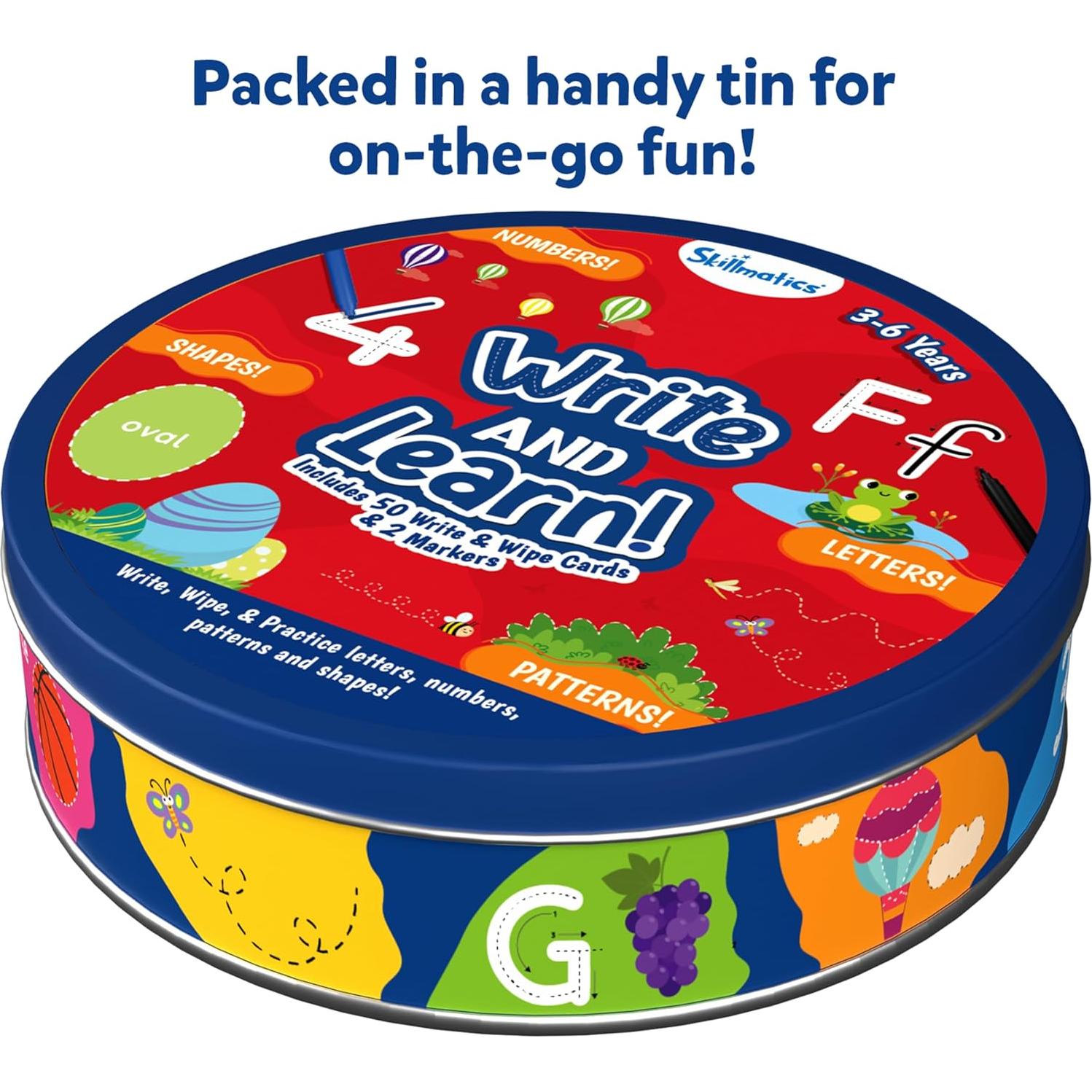 Tarjetas Reutilizables Skillmatics para Niños 3-6 Años - Letras y Números