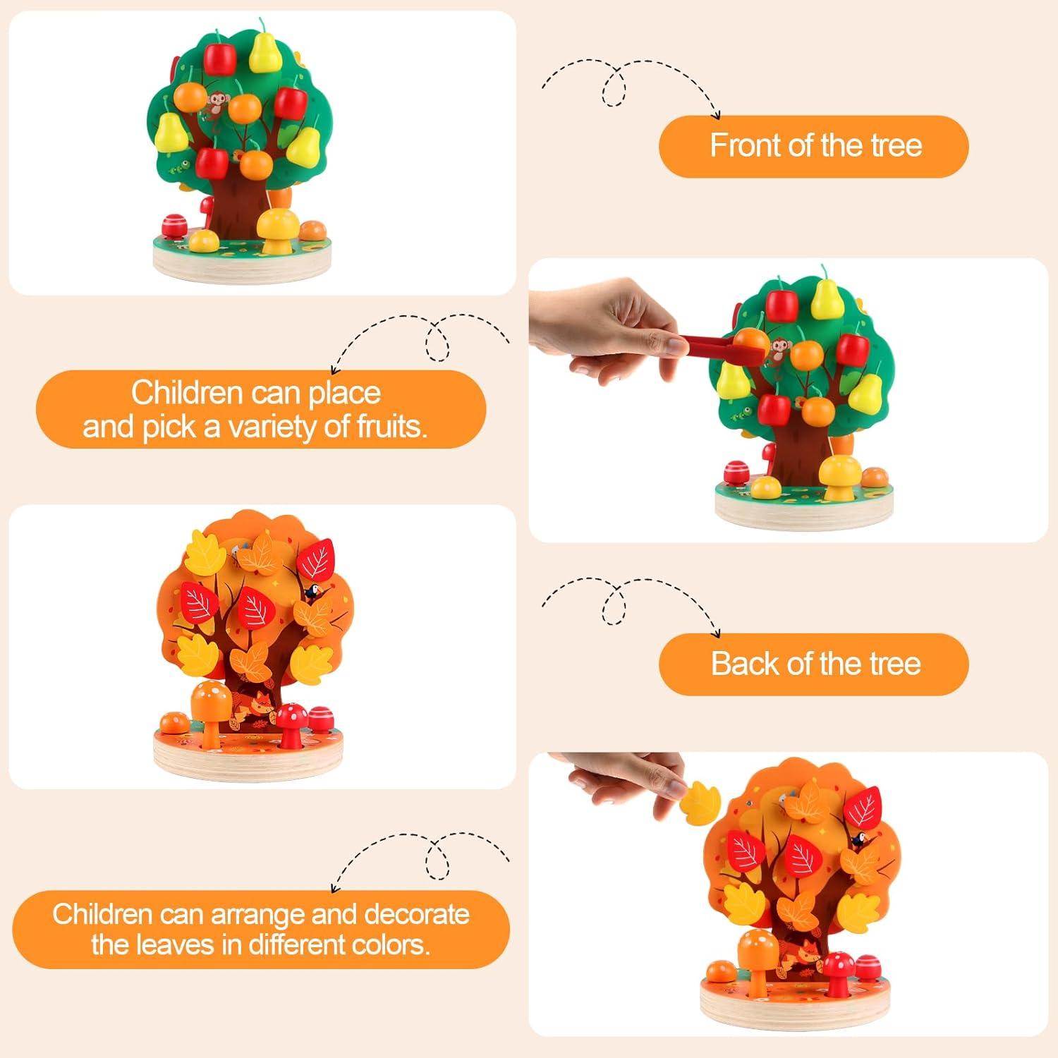 Juguete Montessori de Recolección de Manzanas - Aprendizaje