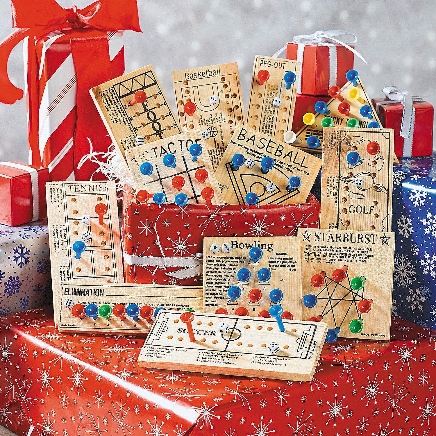 Conjunto de Juegos de Mesa de Madera Fun Express 12 Piezas