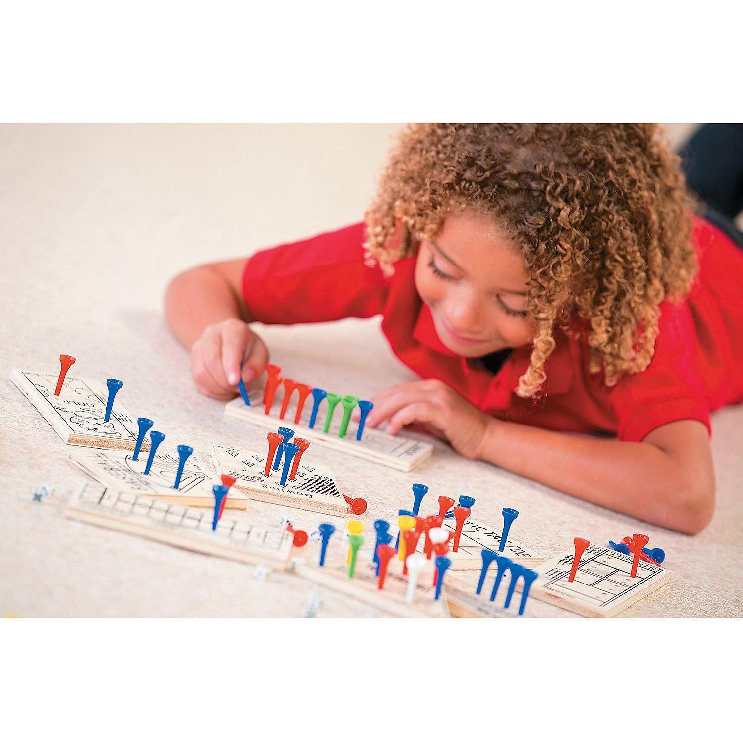 Conjunto de Juegos de Mesa de Madera Fun Express 12 Piezas