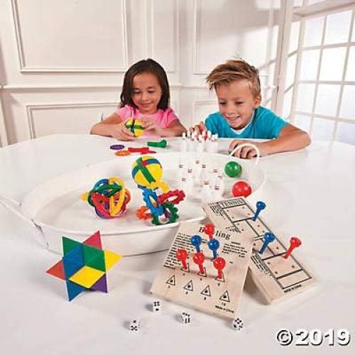 Conjunto de Juegos de Mesa de Madera Fun Express 12 Piezas