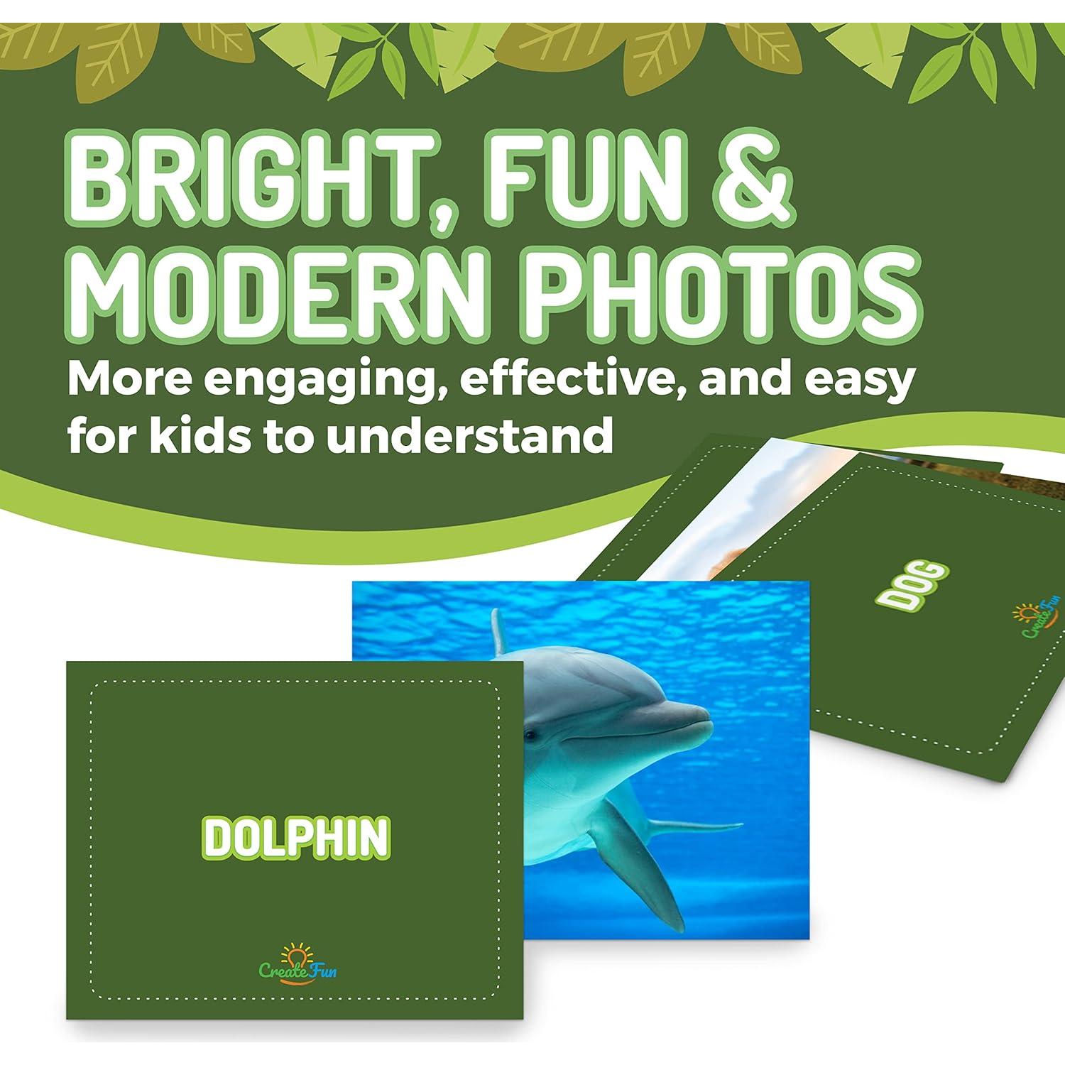 50 Tarjetas de Flash de Animales CreateFun - Aprendizaje Divertido