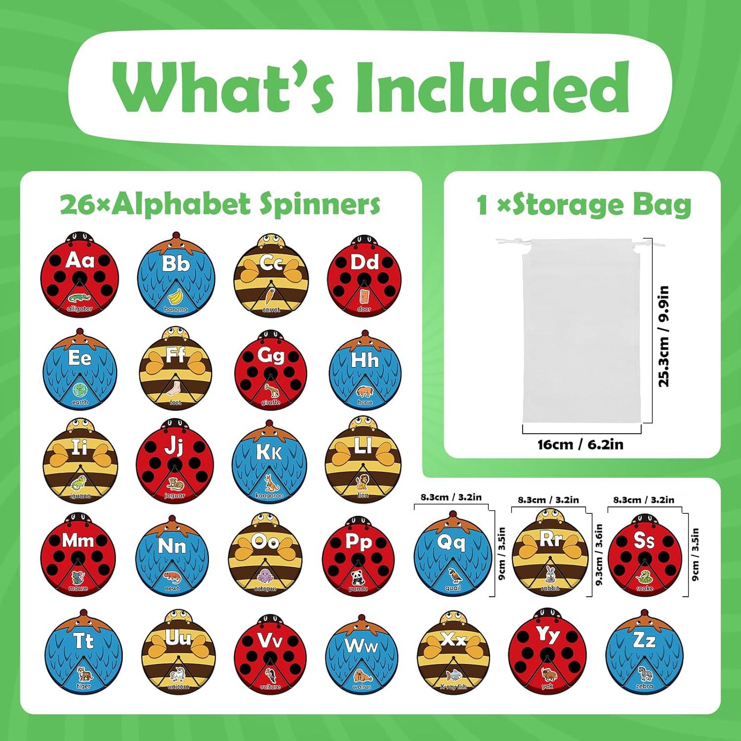 Tarjetas del Alfabeto Educativas Dingliu - Juego de Aprendizaje ABC